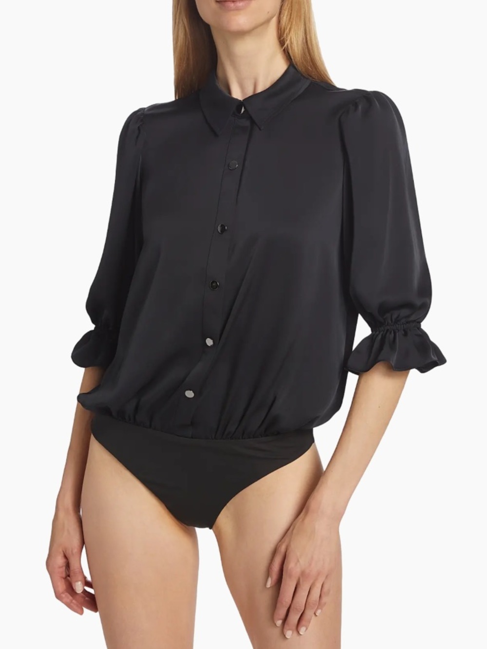 Ramy Brook Black Dina Bodysuit Size XS